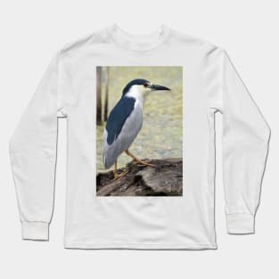 Black Capped Night Heron Long Sleeve T-Shirt